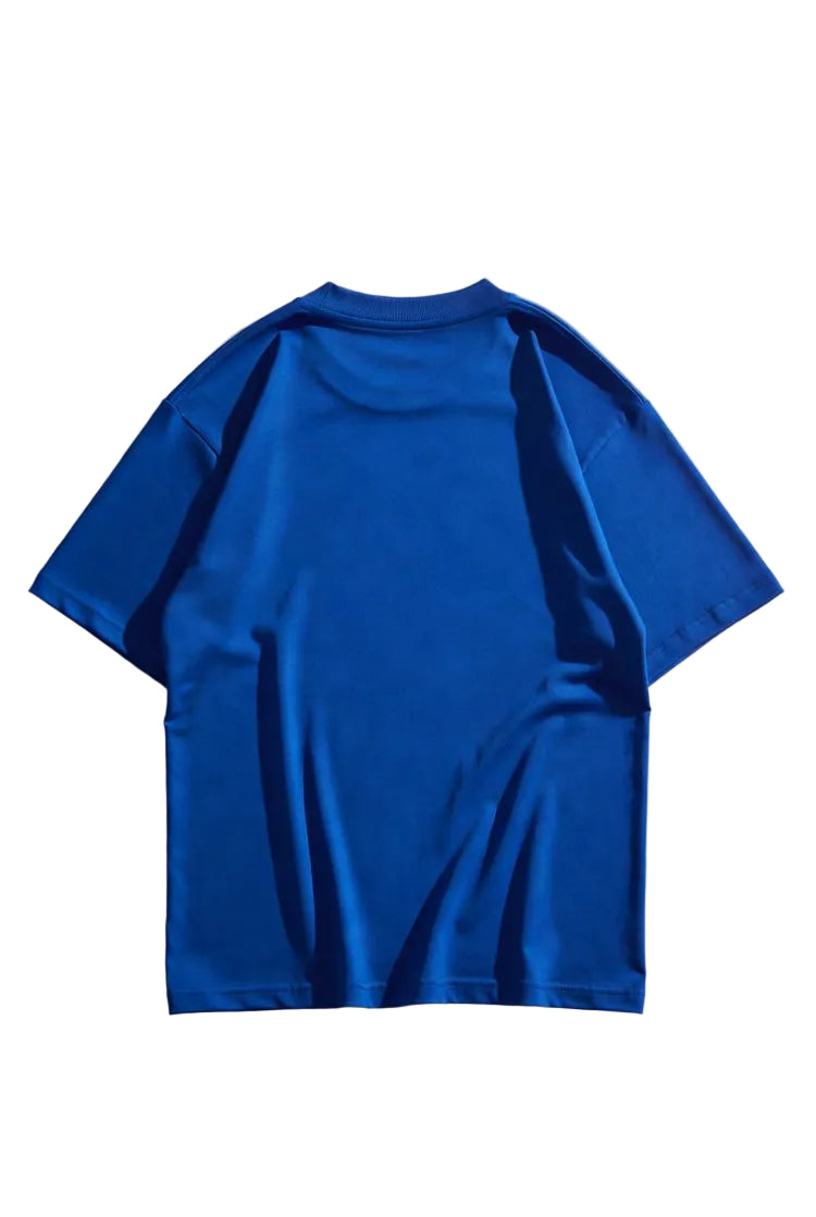 Blue t-shirt on a light white background